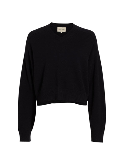 Loulou Studio Emsalo Cashmere V-neck Sweater In Black