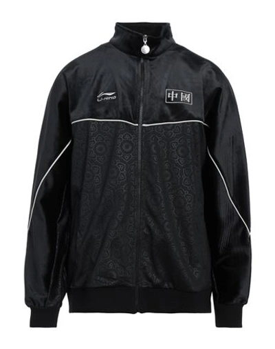 Li-ning Long Sleeve Windbreaker Jacket In Black