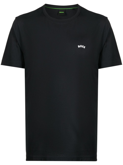Hugo Boss Logo-print T-shirt In Black