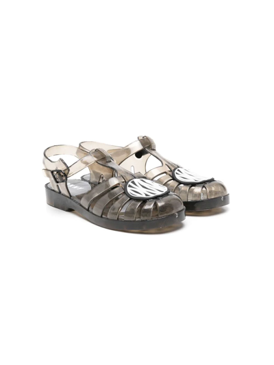 Dkny Kids' Logo-patch Detail Jelly Shoes In Black