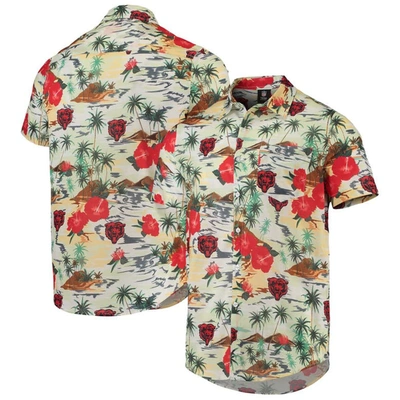 Foco Cream Chicago Bears Paradise Floral Button-up Shirt