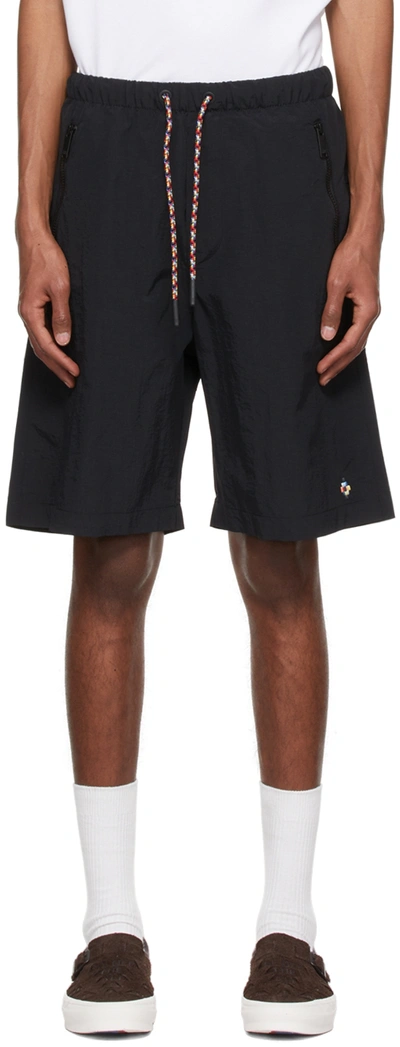 Marcelo Burlon County Of Milan Embroidered Logo Bermuda Shorts In Black