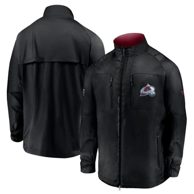 Fanatics Branded Black Colorado Avalanche Authentic Pro Locker Room Rink Raglan Full-zip Jacket