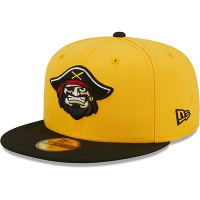 New Era Yellow Bradenton Marauders Authentic Collection 59fifty Fitted Hat