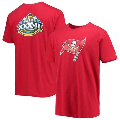 New Era Red Tampa Bay Buccaneers Patch Up Collection Super Bowl Xxxvii T-shirt