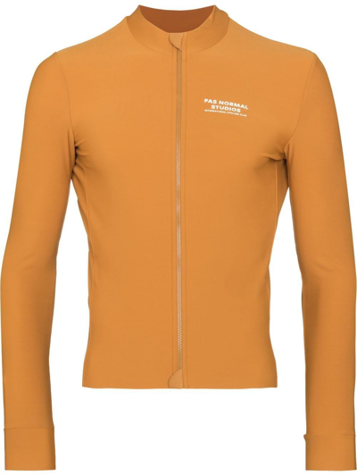 Pas Normal Studios Mechanism Long-sleeve Cycling Jersey In Orange