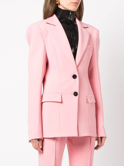 Kwaidan Editions Tailored Single-breasted Blazer In Pink