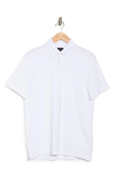 14th & Union Short Sleeve Coolmax Polo In White