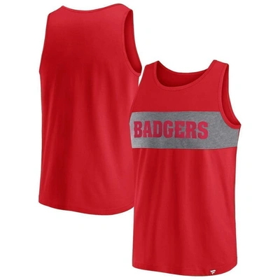 Fanatics Branded Red Wisconsin Badgers Perfect Changeover Tank Top
