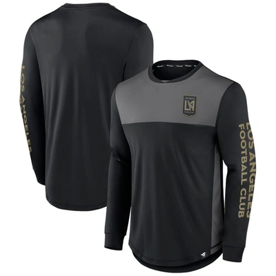 Fanatics Branded Black/gray Lafc Striker Long Sleeve T-shirt