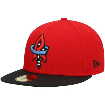 New Era Red Rocket City Trash Pandas Authentic Collection Team Alternate 59fifty Fitted Hat