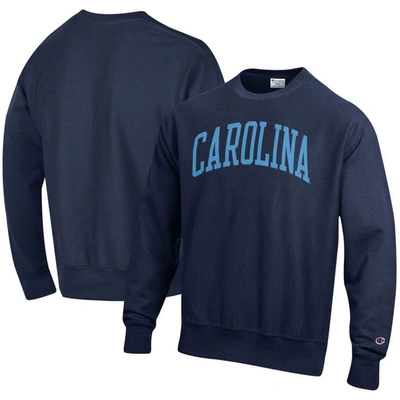 Champion Navy North Carolina Tar Heels Arch Reverse Weave Pullover Sweatshirt