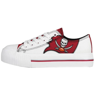 Foco Tampa Bay Buccaneers Platform Canvas Shoes In White