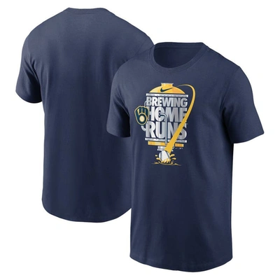 Nike Navy Milwaukee Brewers Brewing Home Runs Local Team T-shirt