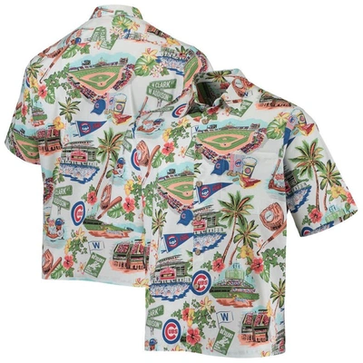 Reyn Spooner Men's  White Chicago Cubs Scenic Button-up Shirt