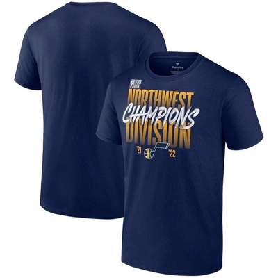 Fanatics Branded Navy Utah Jazz 2022 Northwest Division Champions Locker Room T-shirt