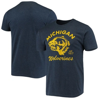 Homefield Heathered Navy Michigan Wolverines Vintage Est. 1817 T-shirt In Heather Navy