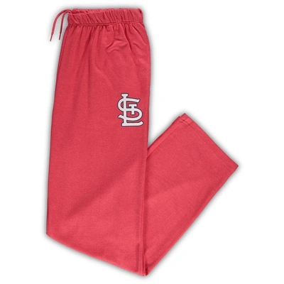 Profile Men's Heathered Red St. Louis Cardinals Big And Tall Pajama Pants