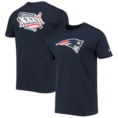 New Era Navy New England Patriots Patch Up Collection Super Bowl Xxxvi T-shirt