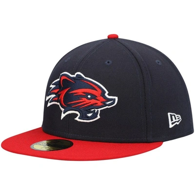 New Era Navy New Hampshire Fisher Cats Authentic Collection Road 59fifty Fitted Hat