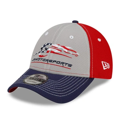 New Era Men's  Red, Gray Jr Motorsports Snapback Adjustable Hat In Red,gray