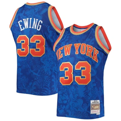 Mitchell & Ness Patrick Ewing Blue New York Knicks Hardwood Classics 1991/92 Lunar New Year Swingman
