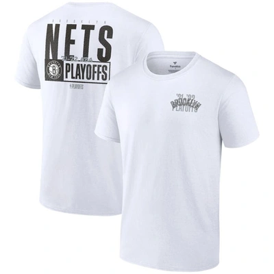 Fanatics Branded White Brooklyn Nets 2022 Nba Playoffs Dunk T-shirt