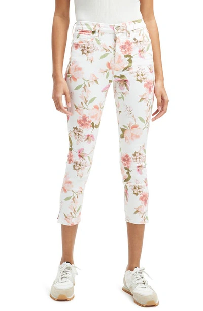 7 For All Mankind Floral Print Crop Skinny Jeans In Wild Garden