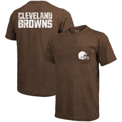 Majestic Cleveland Browns  Threads Tri-blend Pocket T-shirt
