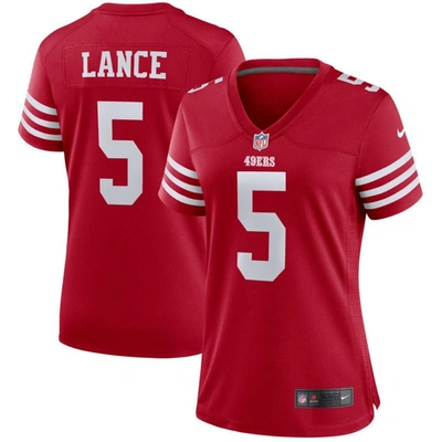 Nike Trey Lance Scarlet San Francisco 49ers Team Player Game Jersey In Red