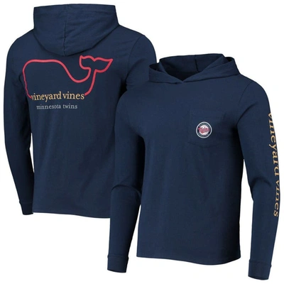 Vineyard Vines Navy Minnesota Twins Team Long Sleeve Hoodie T-shirt