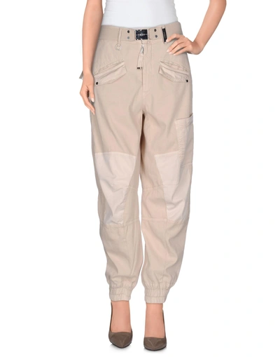 High Casual Pants In Beige