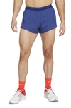 Nike Aeroswift Recycled Polyester Running Shorts In Blue