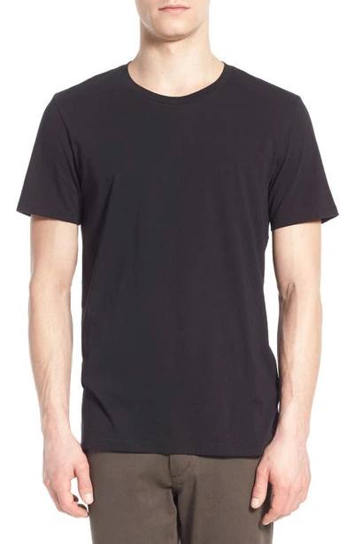 Vince Slub Slim Fit Crewneck T-shirt In Black