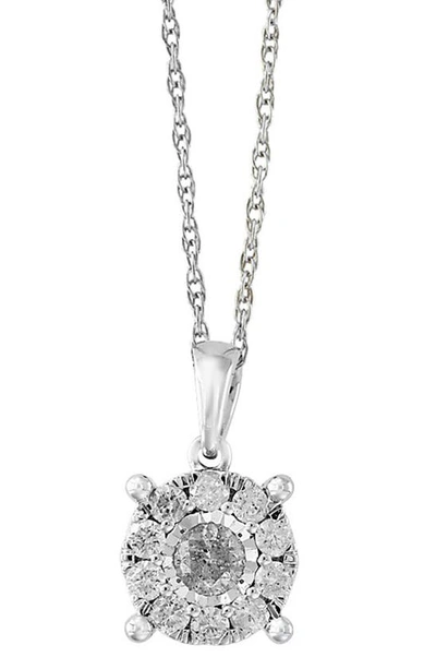 Effy 14k White Gold Diamond Disc Pendant Necklace