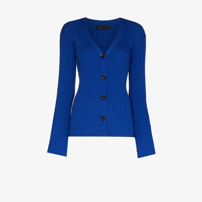 Sir Enes Buttoned Cotton Cardigan In Blue