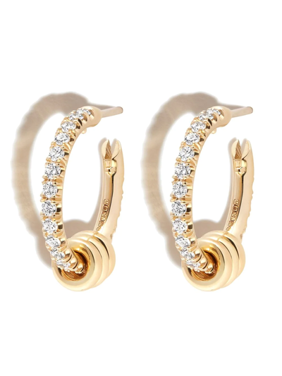 Spinelli Kilcollin 18k Yellow Gold Ara Diamond Hoop Earrings