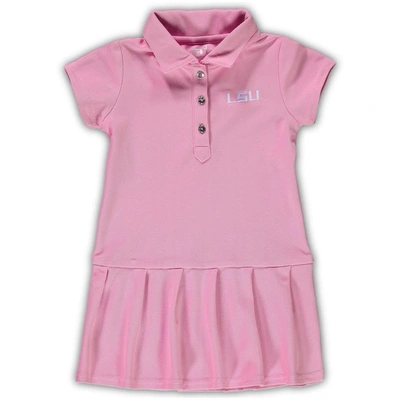 Garb Kids' Girls Toddler  Pink Lsu Tigers Caroline Cap Sleeve Polo Dress