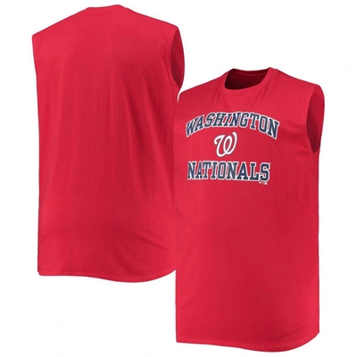 Profile Red Washington Nationals Big & Tall Jersey Muscle Tank Top