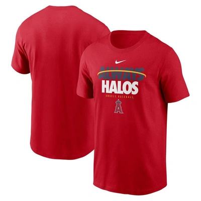 Nike Red Los Angeles Angels Always Halos Local Team T-shirt