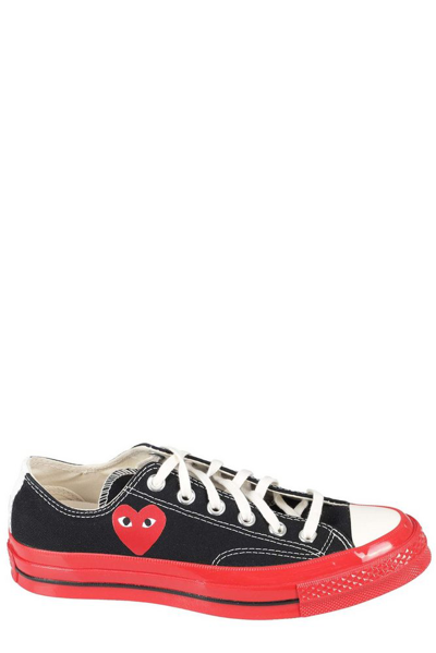 Comme Des Garçons Play X Converse Chuck Taylor® Hidden Heart Red Sole Low Top Sneaker In 1 Black Red