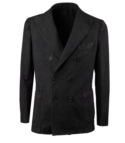 Santaniello Black Vintage Double-breasted Suit Jacket