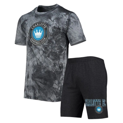 Concepts Sport Charcoal Charlotte Fc Billboard T-shirt & Shorts Sleep Set