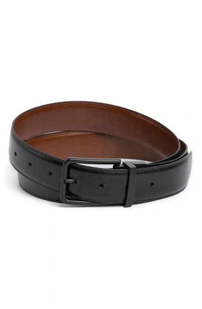 Original Penguin Bonded Leather Belt In Black