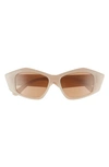 Fifth & Ninth Zaria 55mm Geometric Sunglasses In Beige