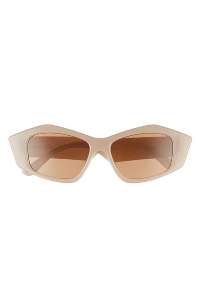 Fifth & Ninth Zaria 55mm Geometric Sunglasses In Beige