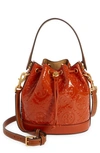 Tory Burch T Monogram Patent Leather Bucket Bag In Spring Spice