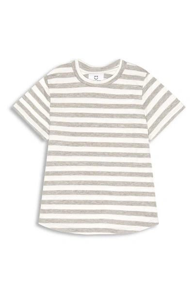 Miles And Milan Babies' Kids' Stripe T-shirt In Heather Grey/ Stripe
