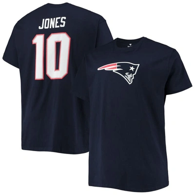 Fanatics Men's  Mac Jones Navy New England Patriots Big And Tall Player Name And Number T-shirt