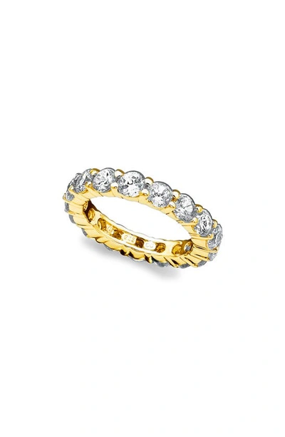 Crislu Cubic Zirconia Eternity Ring In Gold